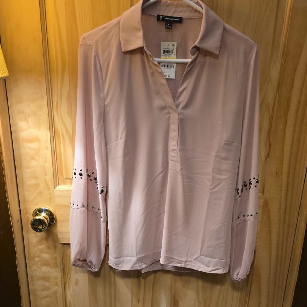 INC International Concepts Blush Color Blouse